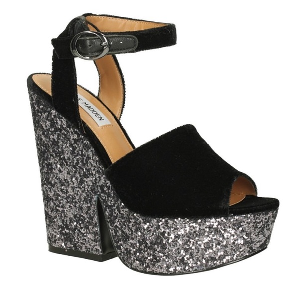 Leather Peep Toe Ski High Platform Sandal - Picture 6 of 8